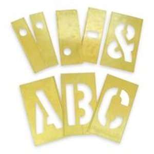 Brass Stencil Gothic Style Letter Sets Character Size 8 (part# 10165 
