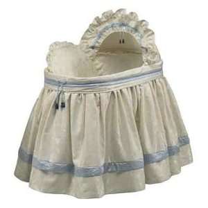  Baby King and Queen Blue Bassinet Liner/Skirt and Hood 