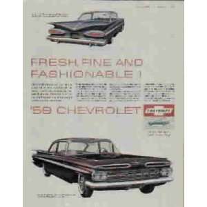   Chevrolet.  1959 Chevrolet Bel Air 2 Door Sedan and 1959 Impala