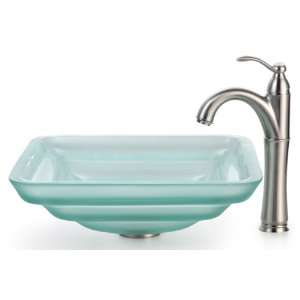  Kraus C GVS 930FR 19mm 1005SN Frosted Oceania Glass Vessel Sink 