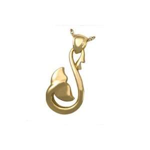    Infinity Whale Tail Cremation Jewelry in 14k Gold Plating Jewelry