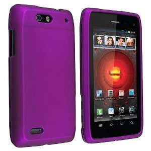 Purple Snap on Hard Rubber Case With Free Reusable Screen Protectorfor 