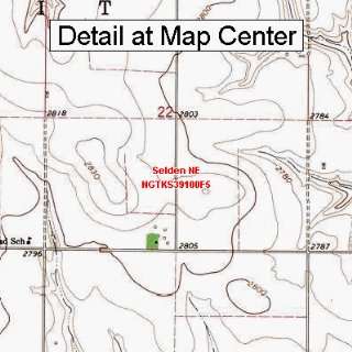   Topographic Quadrangle Map   Selden NE, Kansas (Folded/Waterproof