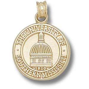  Southern Miss Golden Eagles 14K Gold Dome Seal Pendant 