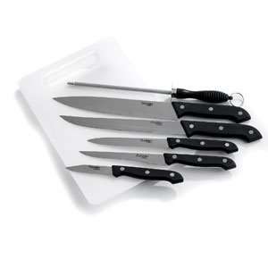  Gibson Seven Piece Cutlery Set with Cutting Board 