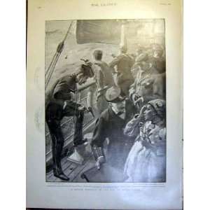    Gun Practice Ship Troops Hall War Africa Print 1900