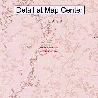   Map   Bear Park SW, Idaho (Folded/Waterproof)