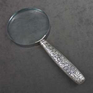  Magnifying Glass, Silverplate Berry & Flowers Kitchen 