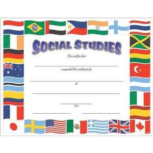  Social Studies Certificates