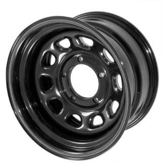   Wheel D Hole DOT Black Powder Coat   15 x 8 Inch Wheel Automotive