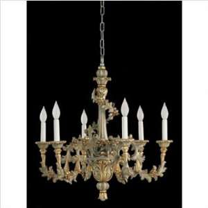   Florentine Chandelier in Distressed Golden Wood