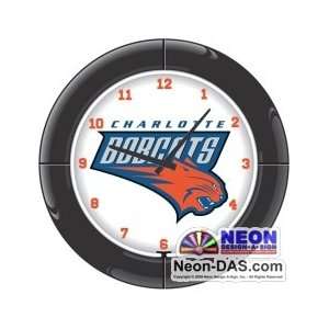  Charlotte Bobcats Neon Clock