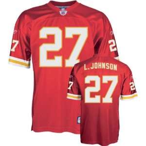  Men`s Kansas City Chiefs #27 Larry Johnson Team Authentic 