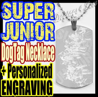 Super Junior ★ SuJu ★ Photo Dog tag Pendant Necklace  