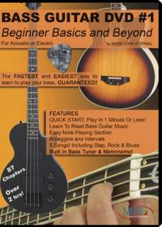 BASS GUITAR DVD #1   Beginner Basics and Beyond Lessons  