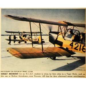  1942 Print Royal Canadian Air Force Tiger Moth Malton 