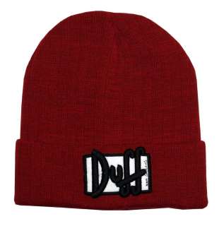 The Simpsons Duff Man Beer Cartoon Adult Roll Up Beanie Hat  