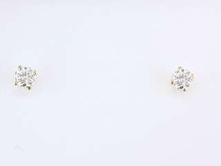 Genuine Diamond .25ct 14K Yellow Gold Screw Back Stud Earrings Jewelry 