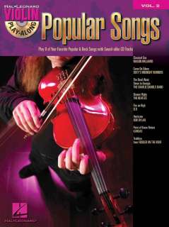 POPULAR SONGS VIOLIN Book/Play Along CD 8 Songs Vol. 2  