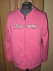 LIFE IS GOOD Hoodie Hooded Zip Fleece Sweatshirt NWT Pink Womens Size 