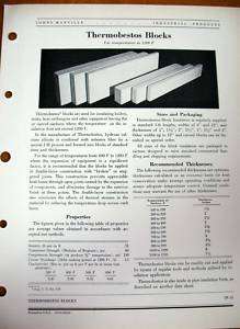 JOHNS MANVILLE Thermobestos Blocks Asbestos Insulation  