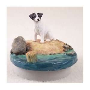 Black & White Jack Russell Terrier w/Rough CoatCandle Topper Tiny One 