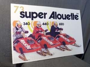 vintage Snowmobile alouette super sachs snopro sled poster  
