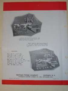 Vtg Buffalo Forge Catalog~Locomotive Spring Shear&Punch  
