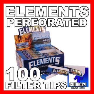 packs ELEMENTS PERFORATED ROLLING PAPERS FILTER TIPS {100}  