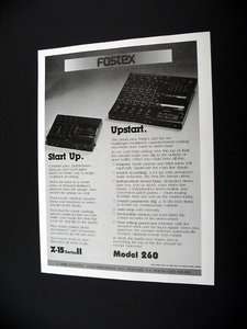   Ad for Fostex X 15 II & Model 260 Multitrack Recorders advertisement