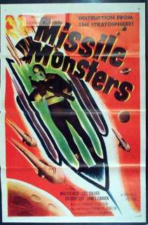 MISSILE MONSTERS 50s SF Orig 1sheet Poster  