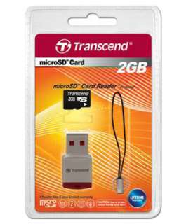Transcend 2GB microSD HC Micro SD Class 2 Card & Reader  