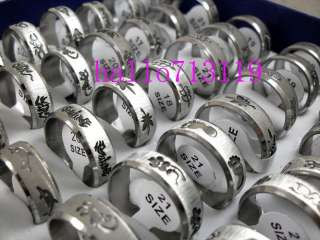 50pcs Carve band design mix Stainless steel RINGS jewelry lots resale 