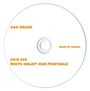 200 PCS 52X CD R WHITE INKJET HUB PRINTABLE AAA GRADE  