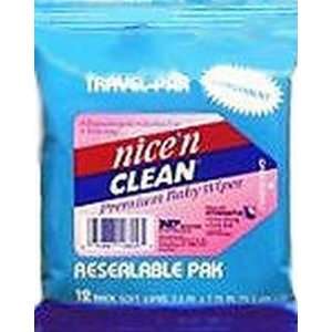  Nice N Clean Baby Wipes Travel Pack 12 Count (12 Pack 