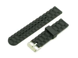 20mm Black Rubber Divers Watch Band for SWISS ARMY  