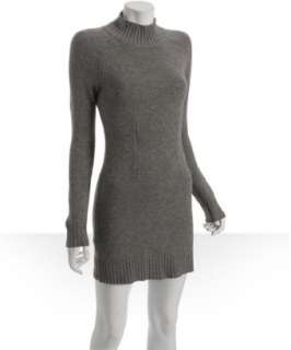 BCBGMAXAZRIA heather grey wool mock neck sweater dress   up to 