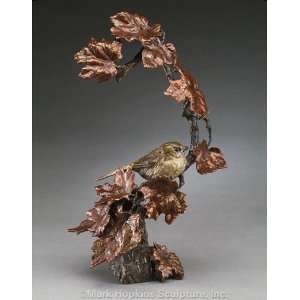   Return Bronze Bird on Branch Sculpture 