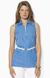 Lauren by Ralph Lauren Belted Stripe Tunic $89.50