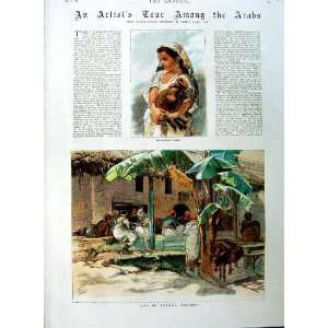   1885 CAFÉ HAMMAH ALGIERS ALGERIAN WOMAN ARABS CASBAH