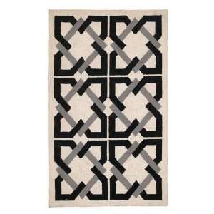  Geometric Tile H.Rug Black/Grey