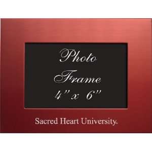  Sacred Heart University   4x6 Brushed Metal Picture Frame 