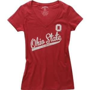  Ohio State Buckeyes Womens 47 Brand V neck T Shirt 