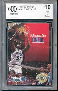 1992 93 skybox #382 SHAQUILLE ONEAL rookie BGS BCCG 10  