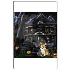  Halloween House Corgi Pets Mini Poster Print by  