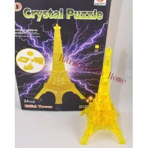 com eiffel tower 3d crystal puzzles 24 pcs with flashing light eiffel 