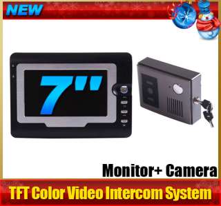   Video Intercom System Monitor + Camera Set Doorbell Door Phone  