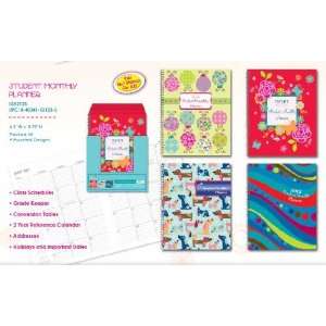   of Student Monthly Planner, 4 Assorted Designs in a Counter Display