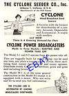 1953 CYCLONE HAND & POWER BROADCAST SEEDER AD URBANA IN