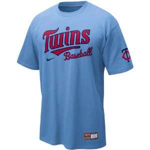  Nike Minnesota Twins Light Blue 2011 MLB Practice T shirt 